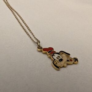 Vintage Disney Gold Tone Necklace with 1/2 Inch  Goofy Pendant 20 Inch Chain